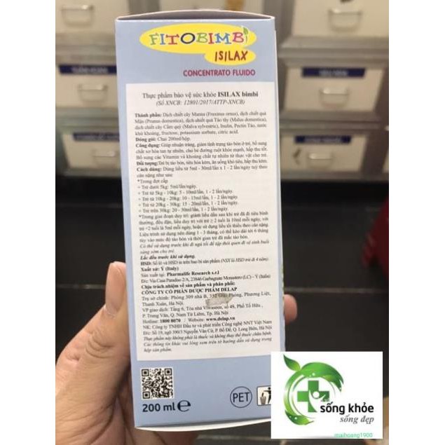 ISILAX Fitobimbi (Chính Hãng)- giảm táo bón, giúp nhuận tràng ở trẻ em, nhập khẩu từ ý
