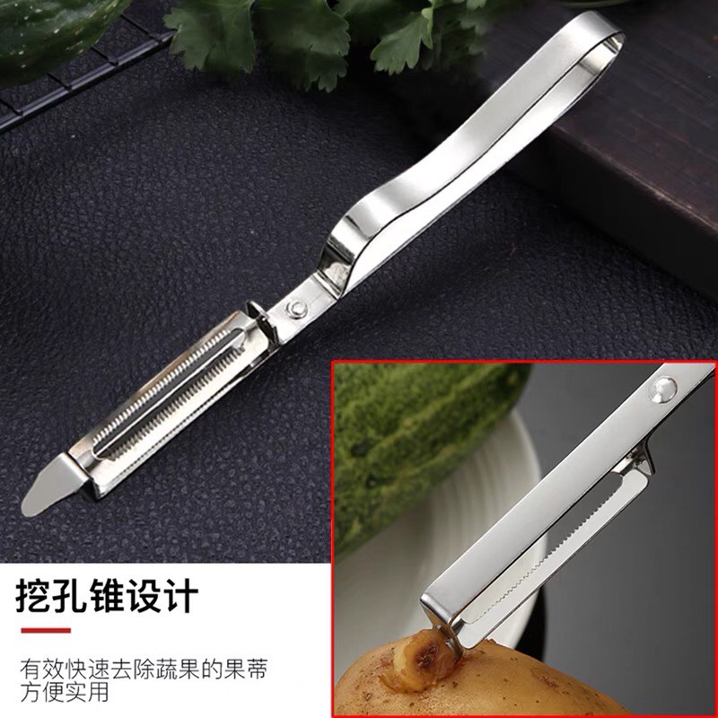 Sét gọt hoa quả inox 3 món sử dụng đơn giản tiết kiệm thời gian