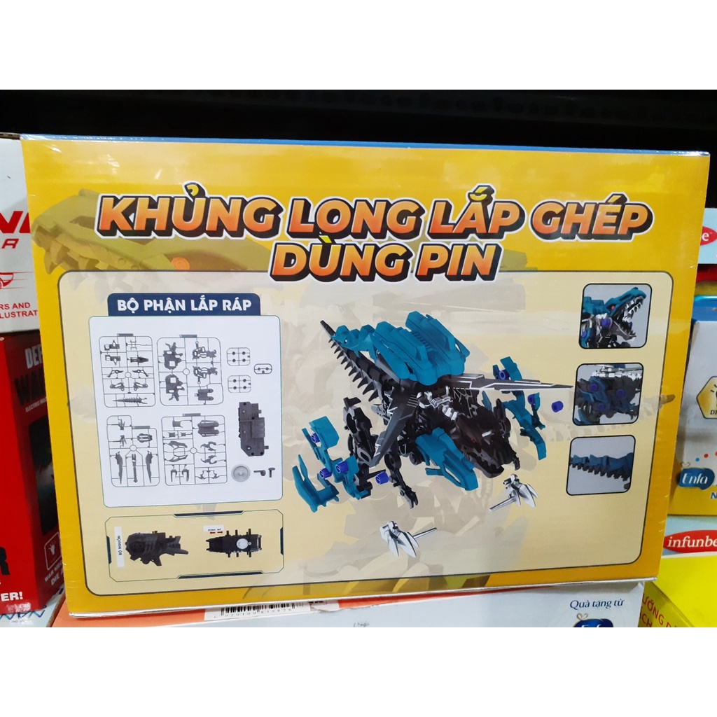 Đồ chơi Khủng long lắp ghép dùng pin Quà tặng từ Anfa