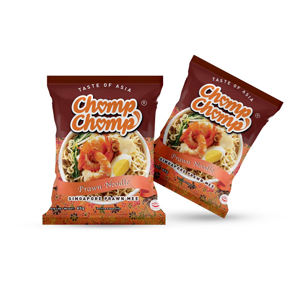 Mì Chomp Chomp vị Tôm kiểu Singapore - Gói 85 gram- Sản phẩm nhập khẩu 100%