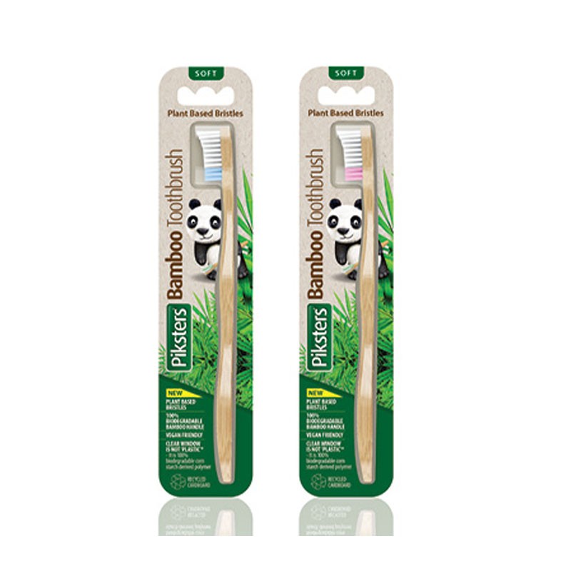 Bàn chải đánh răng bằng tre  Piksters Bamboo - bảo vệ môi trường