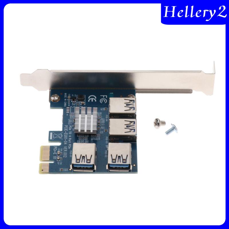 [HELLERY2] PCIE PCI-E 1 to 4 External PCI Express 16X Slots Riser Card Adapter Card