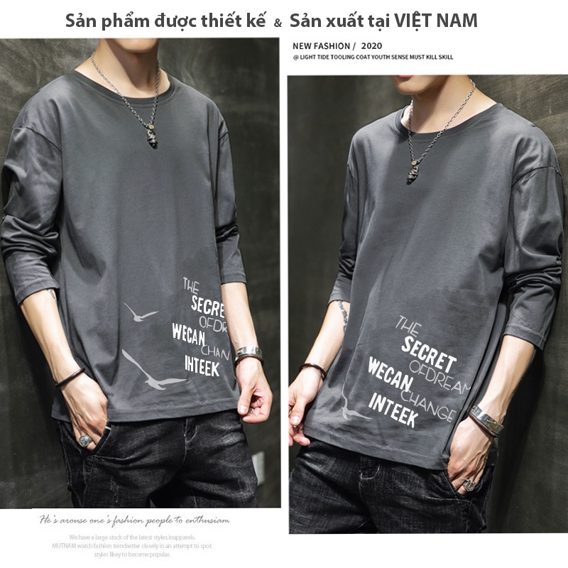 Áo thun nam dài tay TFUN mã TT56-W, áo thu đông nam vải thun co giãn mềm mịn mang phong cách Hàn Quốc cao cấp
