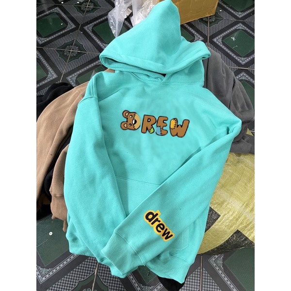 áO Hoodie DREW chữ Nam Nữ Unisex Nỉ Bông Ngoại Xanh ngọc | BigBuy360 - bigbuy360.vn