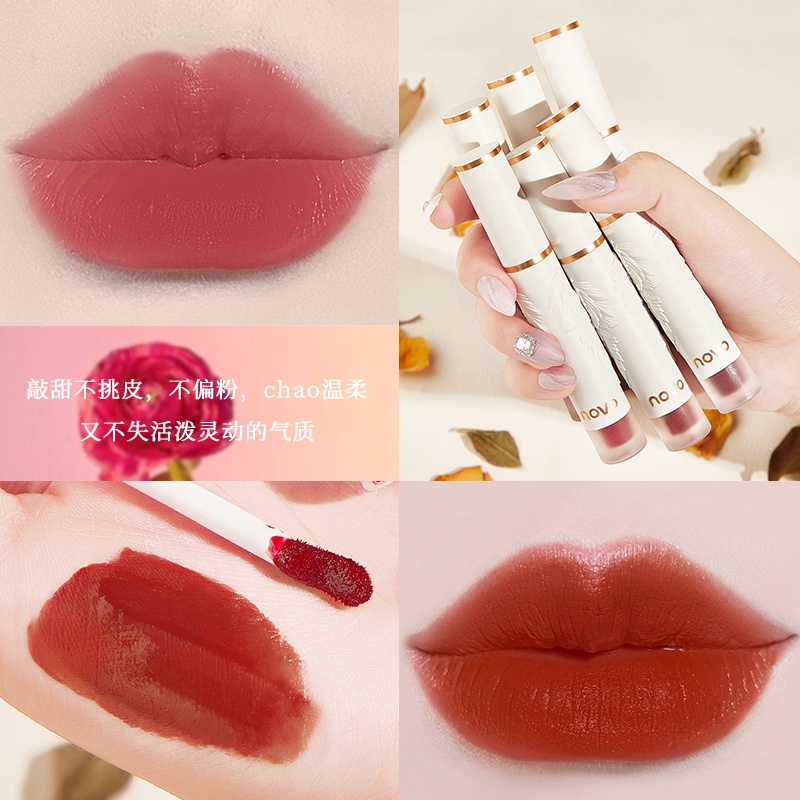 Son Kem Lì Mịn Mượt Như Nhung Kháng Nước Dưỡng Ẩm Môi NOVO NO:5465