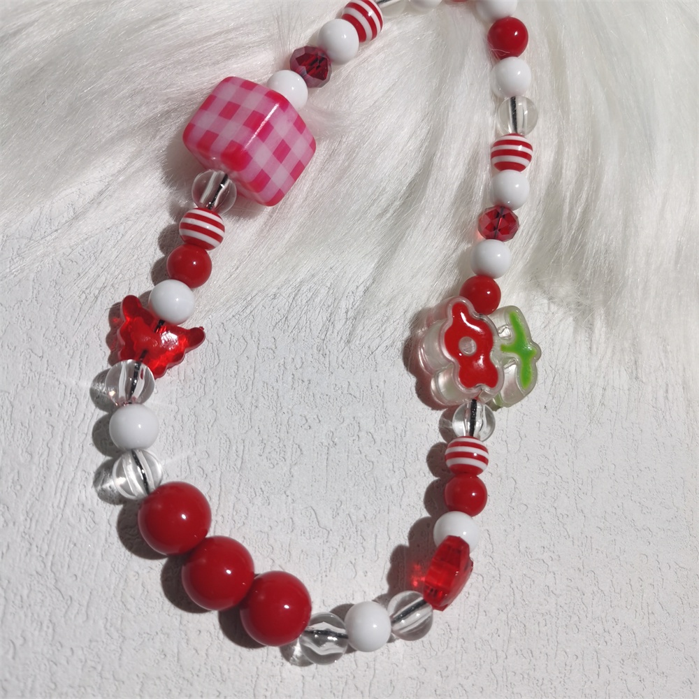 Ốp Điện Thoại Acrylic Hình Hoa Nhiều Màu Dễ Thương Chống Thất Lạc Kèm Dây Đeo Chuỗi Hạt Cho L100 L101 L102