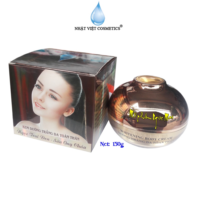 Kem dưỡng trắng da toàn thân Ngọc Trai Đen - Sữa Ong Chúa Nhật Việt Comestic (150g)