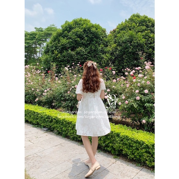 Đầm babydoll nơ sau lưng -Hai phiên bản khác nhau