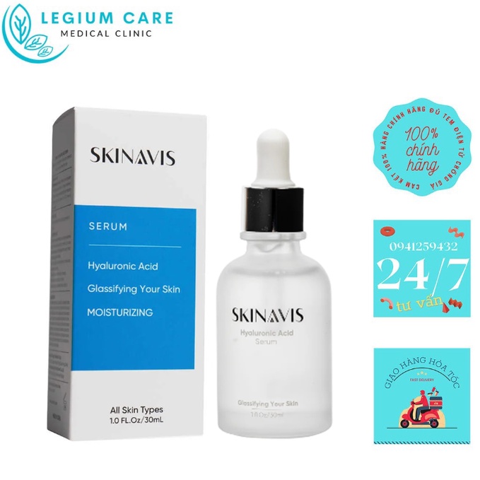 Tinh Chất Cấp Ẩm Phục Hồi SKINAVIS Hyaluronic Acid & Niacinamide + B5 30ml