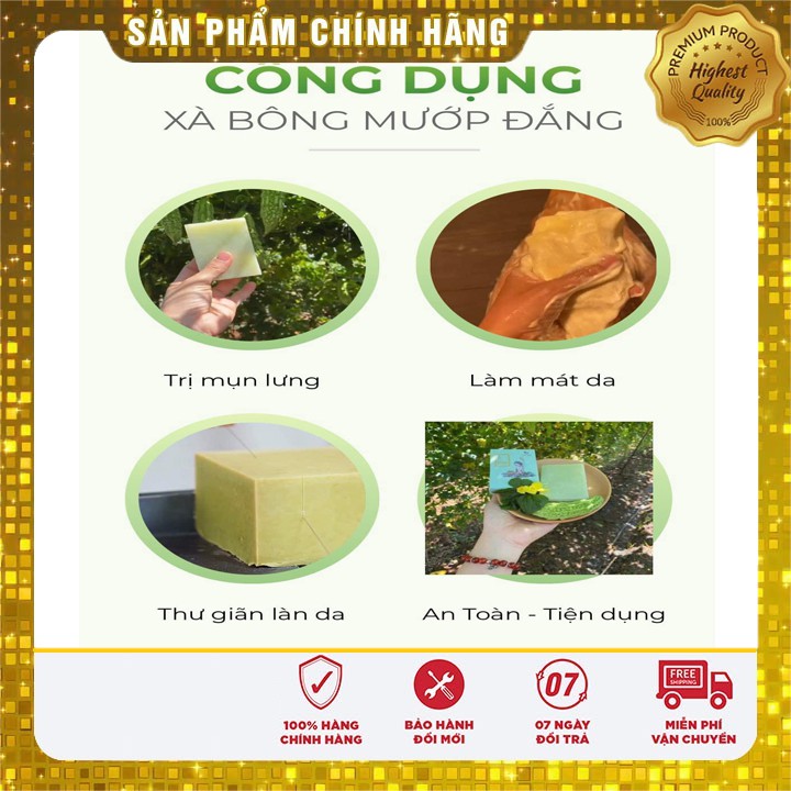 Tiemxuongrong - Xà Bông Nghệ Mật Ong - Mướp Đắng - handmade Mộc Nhan Natural - ngừa thâm, trắng sáng, mát da