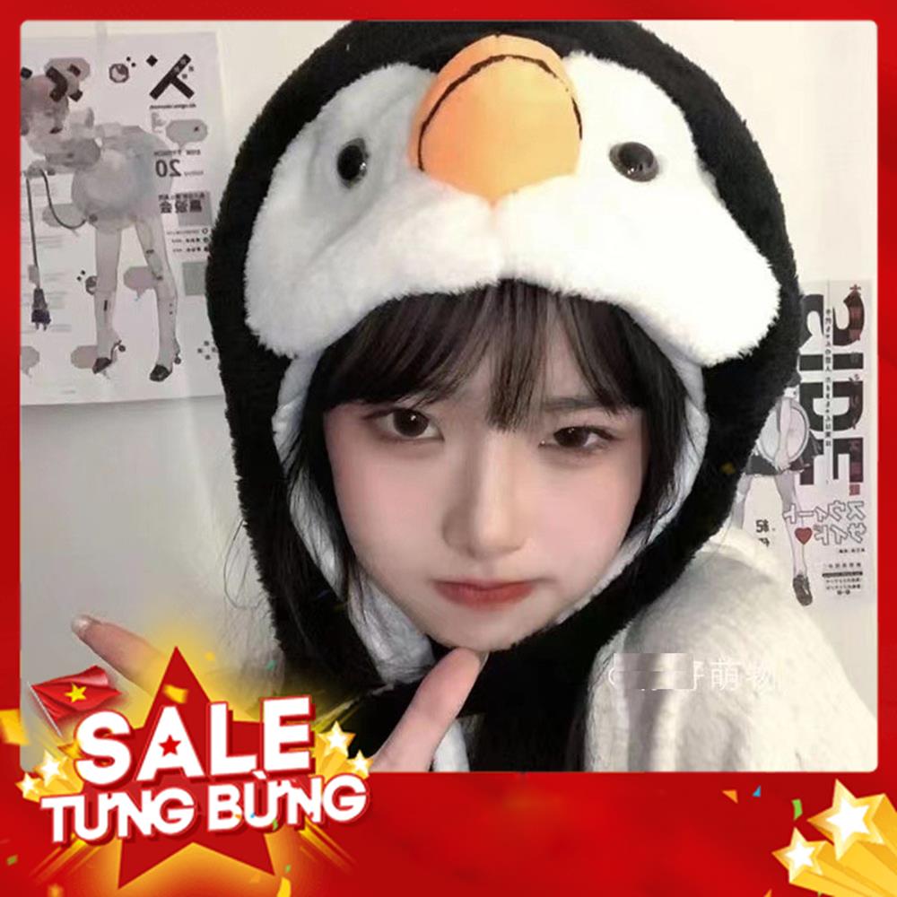 Mũ len Chim cánh cụt, Mũ len hình chim cánh cụt, Quà tặng dễ thương dành cho các bạn nữ MSP97080