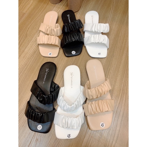 Dép Nhún 2 Quai Ngang Thời Trang