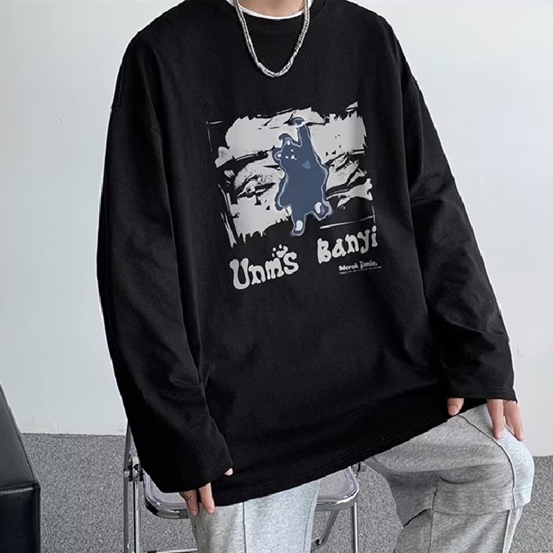 Áo Thun Dáng Rộng In Họa Tiết Hoạt Hình Phong Cách Hip Hop Nhật Bản Thời Trang Cho Nam Và Nữ size M-5XL