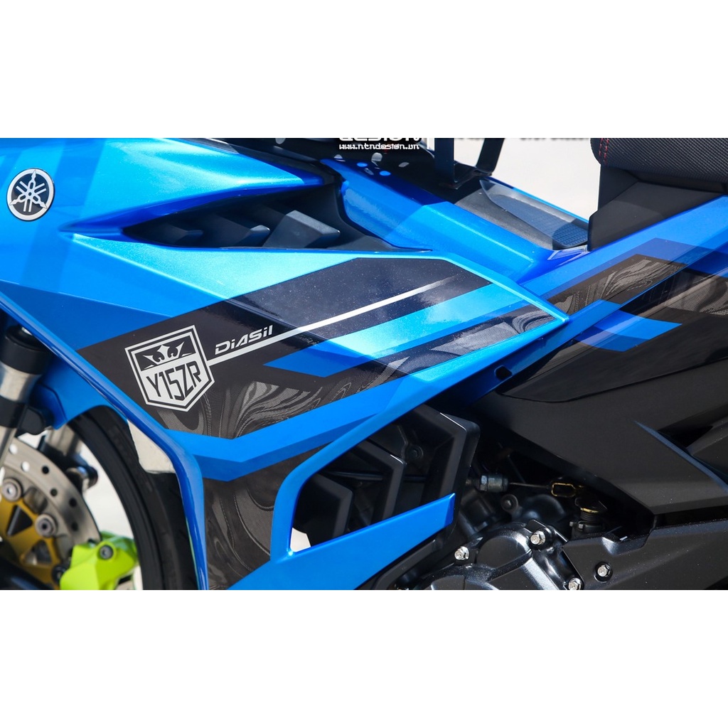 Tem /decal Rời Dán Xe Exciter 150 Mẫu Y15ZR Zin 2022 Malaysia Xanh Đen Cực Hot, Hàng 3 Lớp Chất Lượng Cao Không Bay Màu