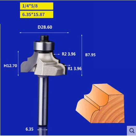 Mũi phay đánh chỉ Tideway LC08071204 1/4*5/8