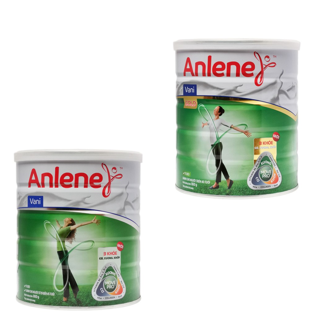 SỮA BỘT ANLENE XANH/GOLD 800G