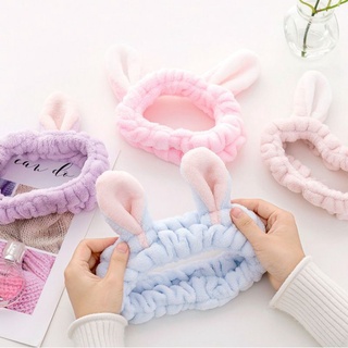 Băng đô tai thỏ 3D lông nhung mềm mịn