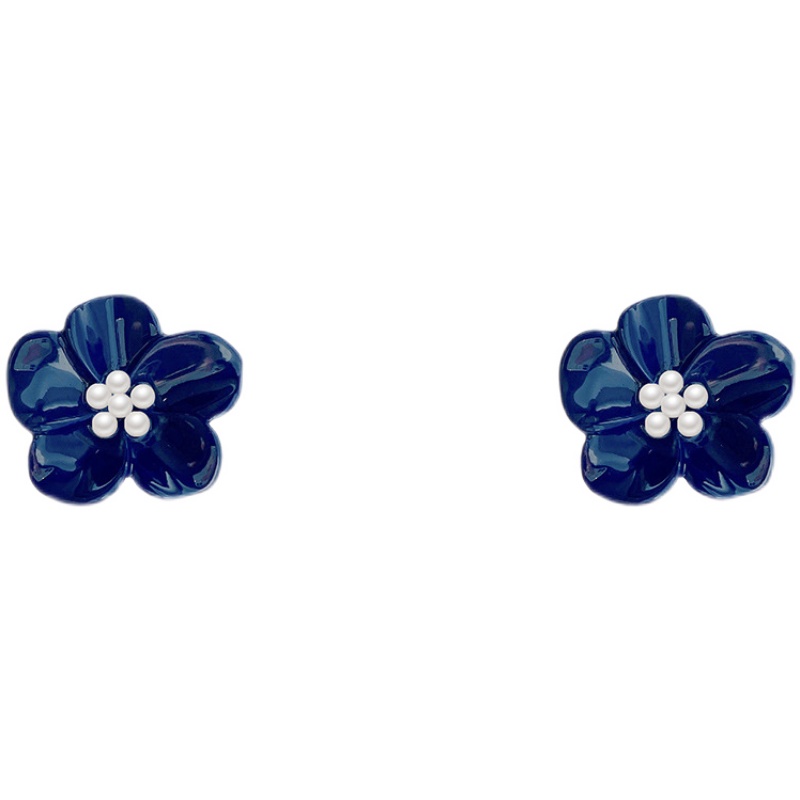 Bông Tai Hình Hoa Đính Ngọc Trai Phong Cách Vintage