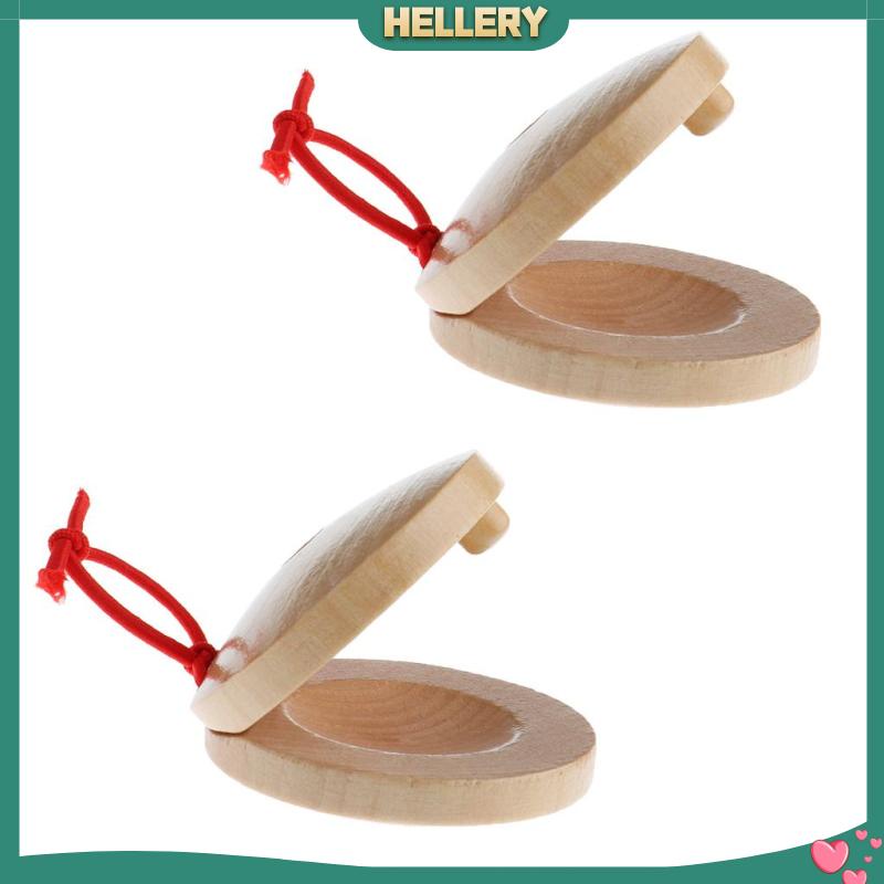 1 Cặp Nhạc Cụ Castanet Bằng Gỗ Cho Bé