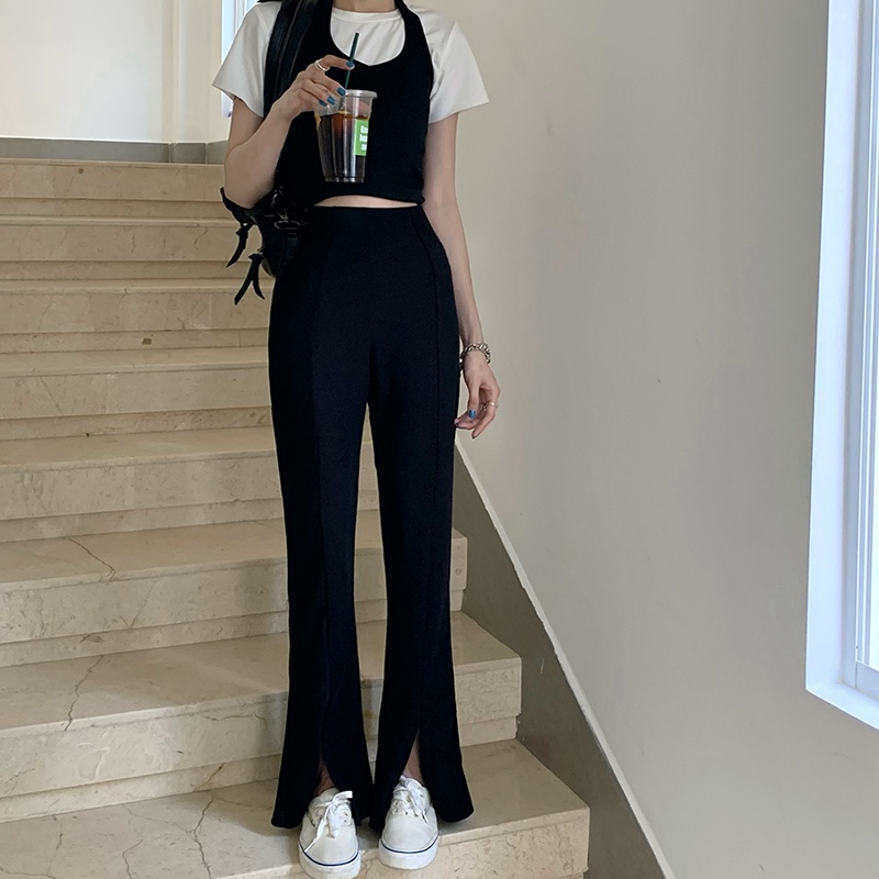 NRVP Quần ống rộng lưng cao phong cách hàn quốc thời trang mùa hè 2021 dành cho nữ