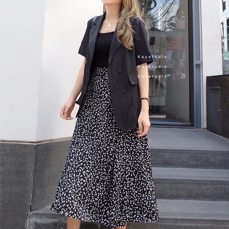 [KAYSTUDIO] ÁO BLAZER ĐEN TAY NGẮN - BDTN | BigBuy360 - bigbuy360.vn