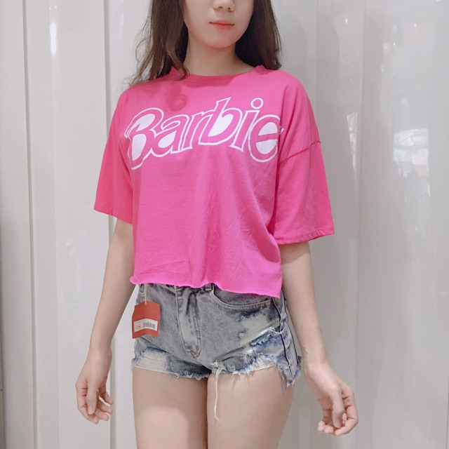 Crop Barbie Pink