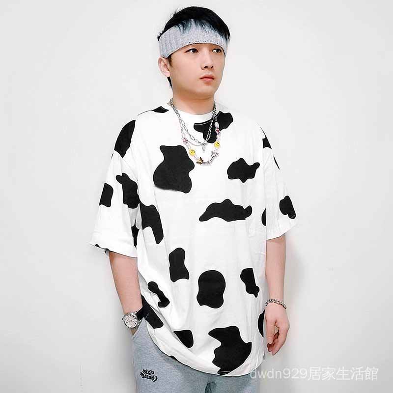 ❤️ GIÁ SIÊU CUTE ❤️ Set bộ bò sữa unisex - quần đùi áo phông tay lỡ vải thun và nỉ nam nữ họa tiết đen trắng hót 2021 | BigBuy360 - bigbuy360.vn