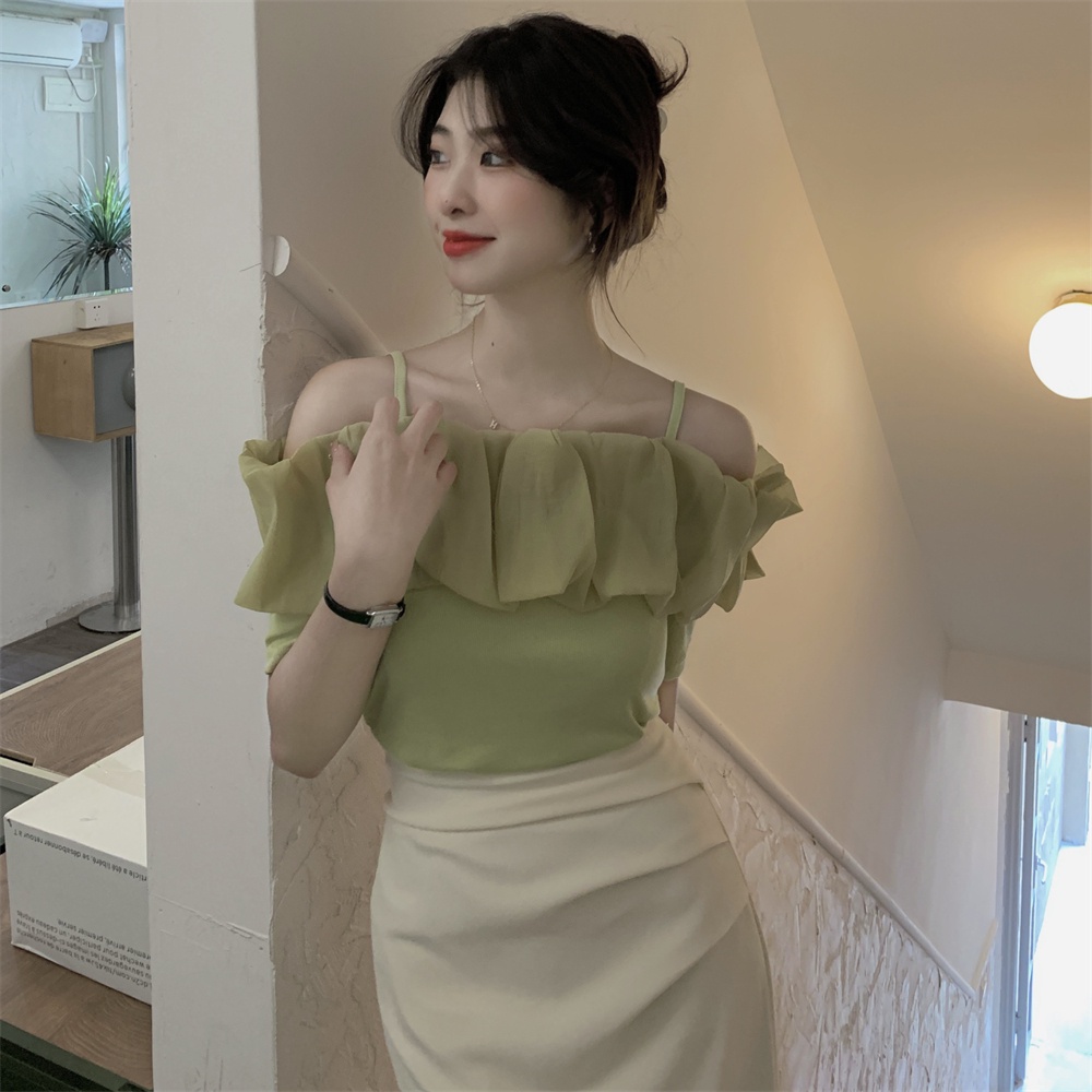 Áo Trễ Vai Dáng Rộng Phong Cách Hàn Quốc Thời Trang Cho Nữ