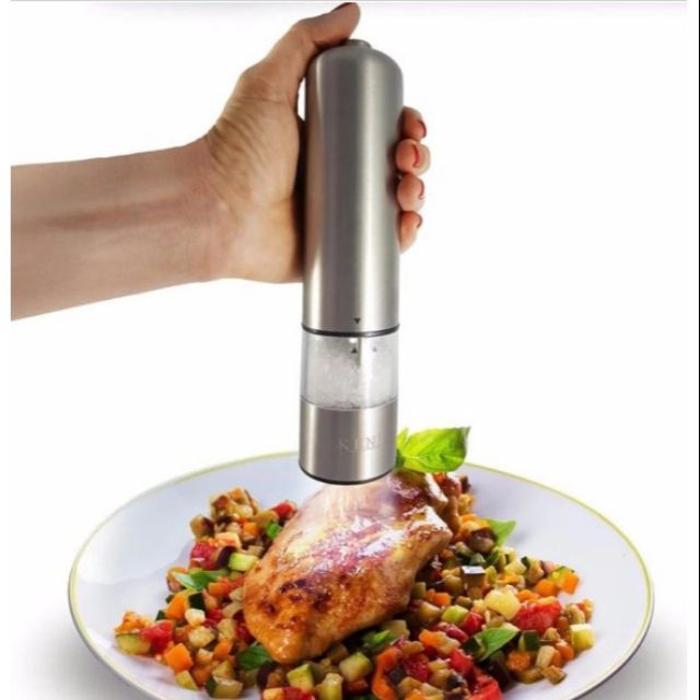 Dụng cụ xay tiêu inox bằng pin