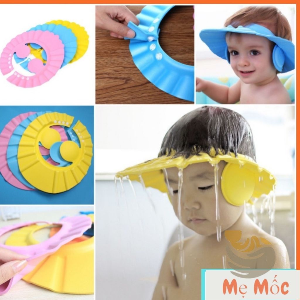 Mũ Gội Đầu Chắn Nước Có Bịt Tai Siêu Dễ Thương Cho Bé Shop Mẹ Mốc ,MGD