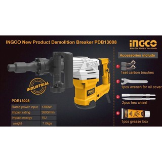[PDB13008] Máy đục bê tông 1300W INGCO