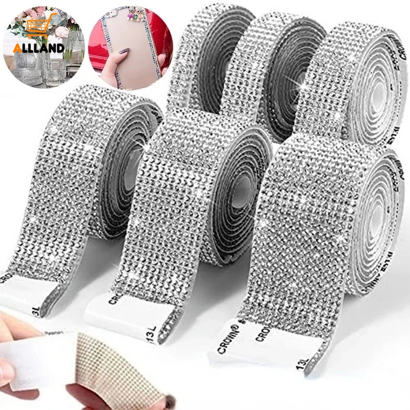 Cuộn Băng Keo Đính Đá Lấp Lánh Đa Năng Trang Trí Điện Thoại/ Đồ Thủ Công