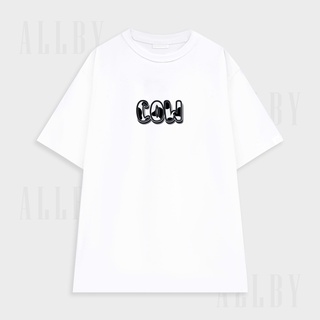 Áo thun unisex nam nữ Allby Cow cổ tròn tay lỡ