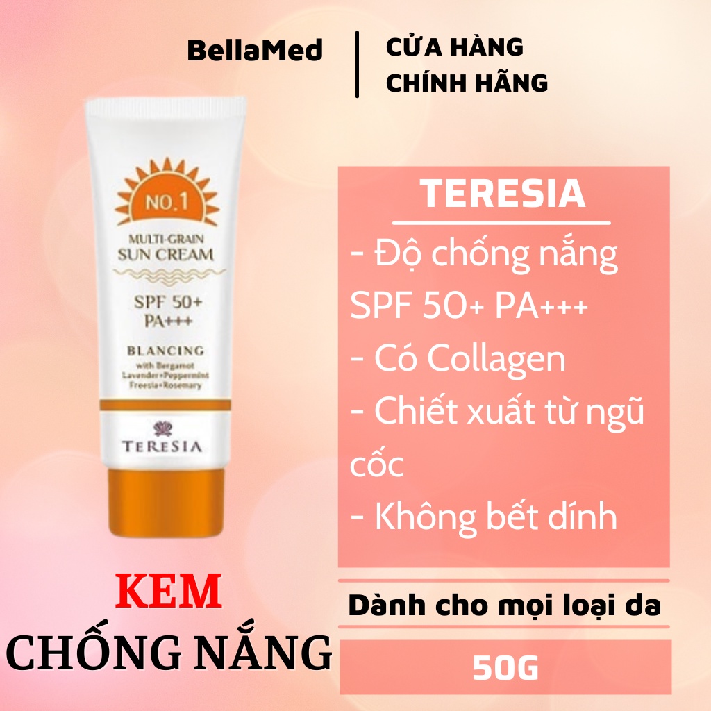 Kem chống nắng Teresia Multi Grain Sun Cream SPF50+PA+++ 50g