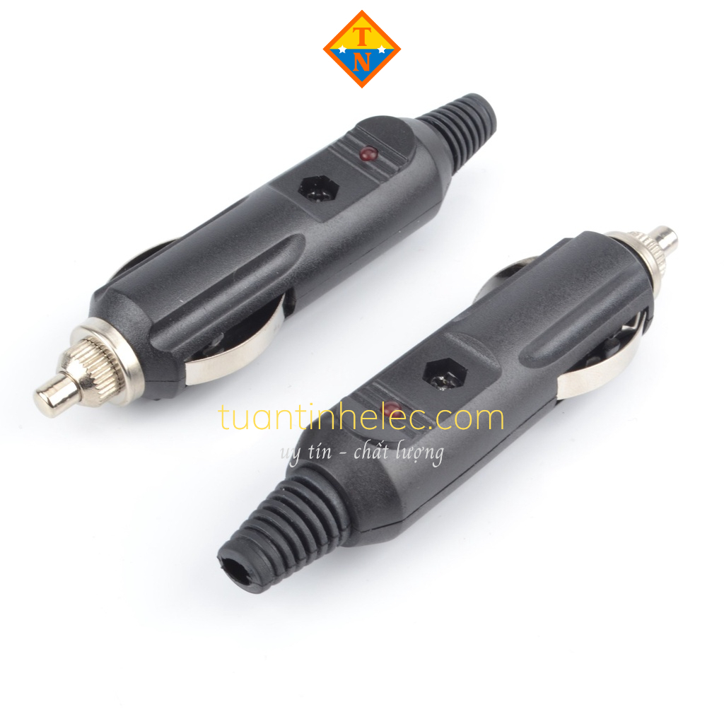 Đầu cắm tẩu sạc DC 12V 24V 20A cho xe hơi có đèn Led báo, cầu chì bảo vệ # phụ tùng ô tô