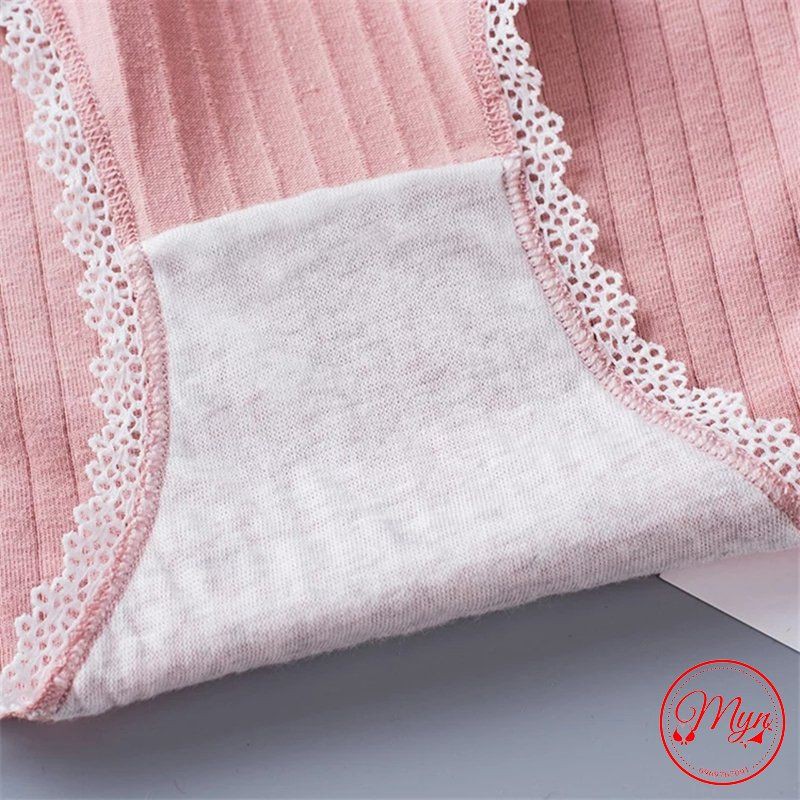 QUẦN LÓT GÂN TĂM VIỀN REN COTTON THẤM HÚT SIÊU XINH | BigBuy360 - bigbuy360.vn
