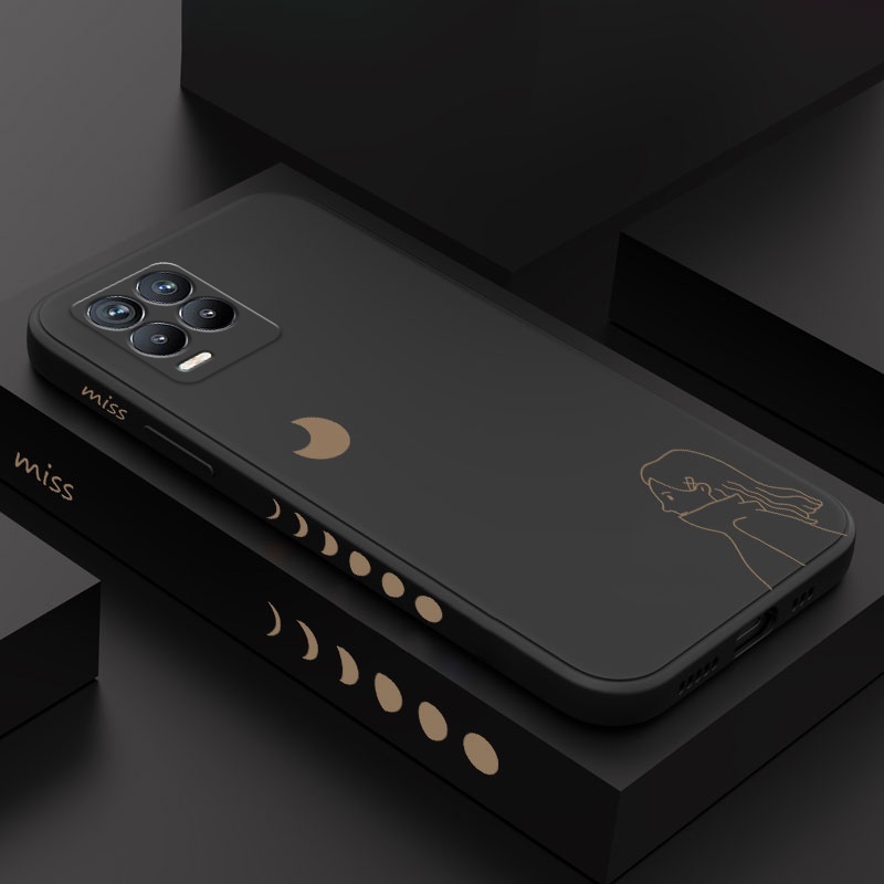 Ốp Điện Thoại Bằng Silicone Màu Trơn Cho Realme 8 8i Pro 4G 5G