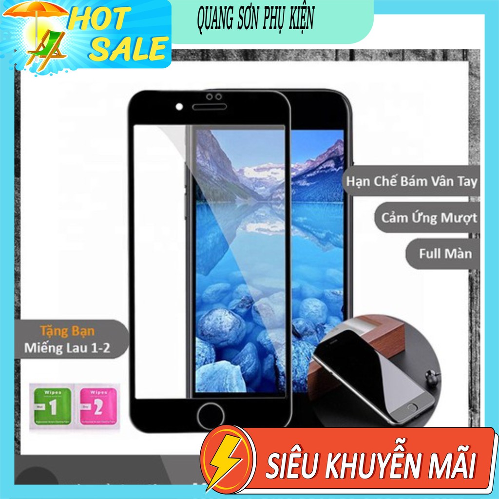 Kính Cường Lực Iphone Full Màn 10D - Cường Lực Iphone (Tặng khách giấy lau Khô - Ướt)