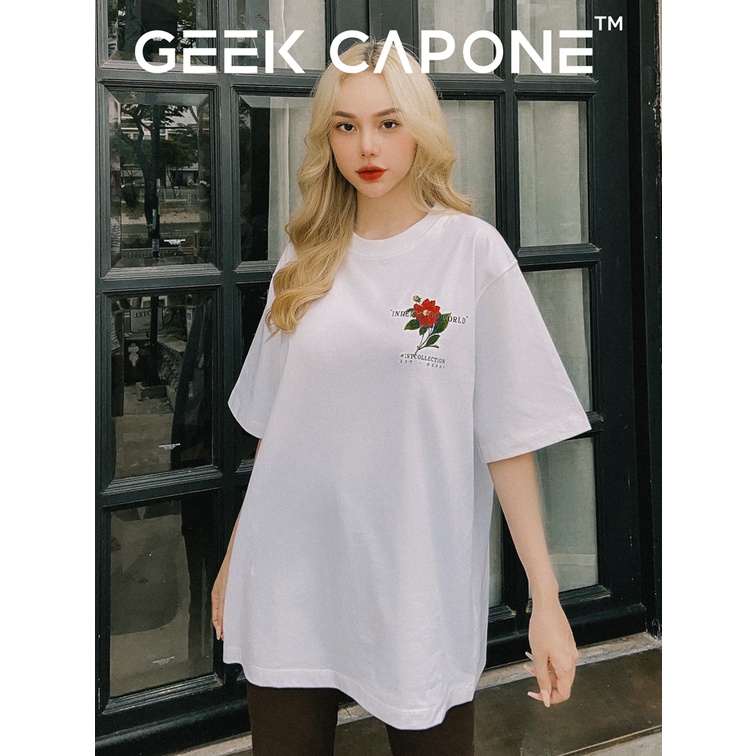 áo thun [SENSE OF TASTE] oversized | Màu trắng | GEEK CAPONE