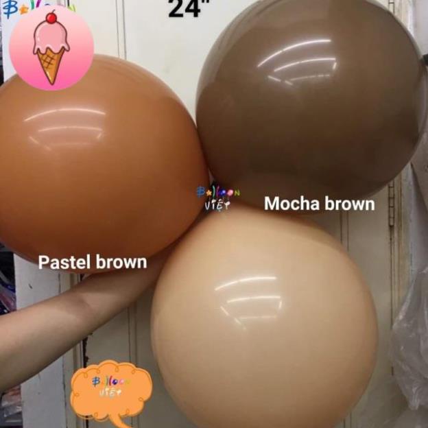 Bóng Tròn Tông Màu Nâu Tây Size 10&quot; Trang Trí Sinh Nhật Party - Kem Shop K110