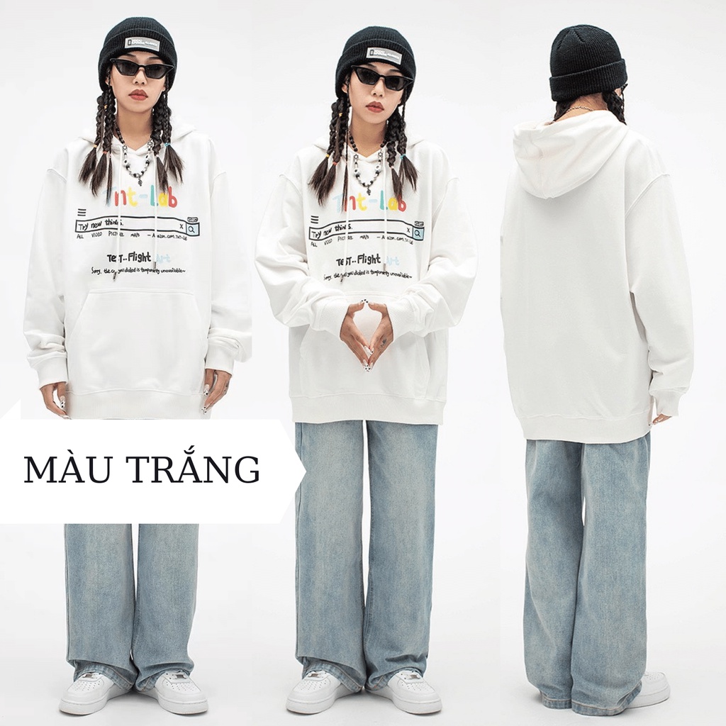 Áo hoodie nữ form rộng Min Room, áo nỉ unisex mũ hai lớp dày dặn AHTNT