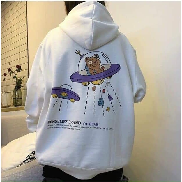 Áo khoác nam nữ nỉ ngoại hoodie phi hành gia gấu | BigBuy360 - bigbuy360.vn