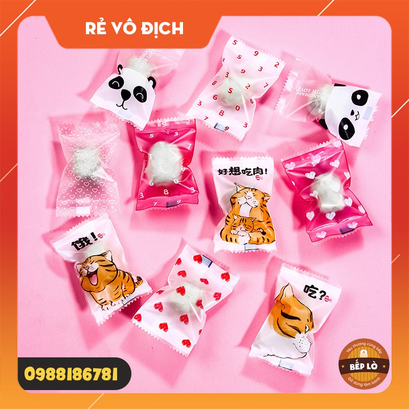 Túi đựng Kẹo Sữa Bánh Đồng Tiền Bánh Quy đủ mẫu SIÊU ĐẸP SIÊU DỄ THƯƠNG - set 100 túi