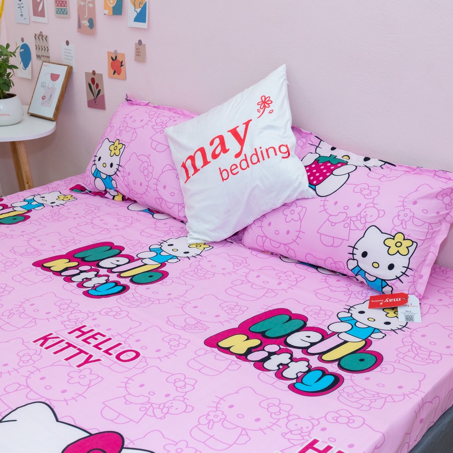 Ga giường bọc đệm May Bedding kèm 2 vỏ gối poly cotton kích thước m6 hoặc m8 nhiều mẫu | BigBuy360 - bigbuy360.vn