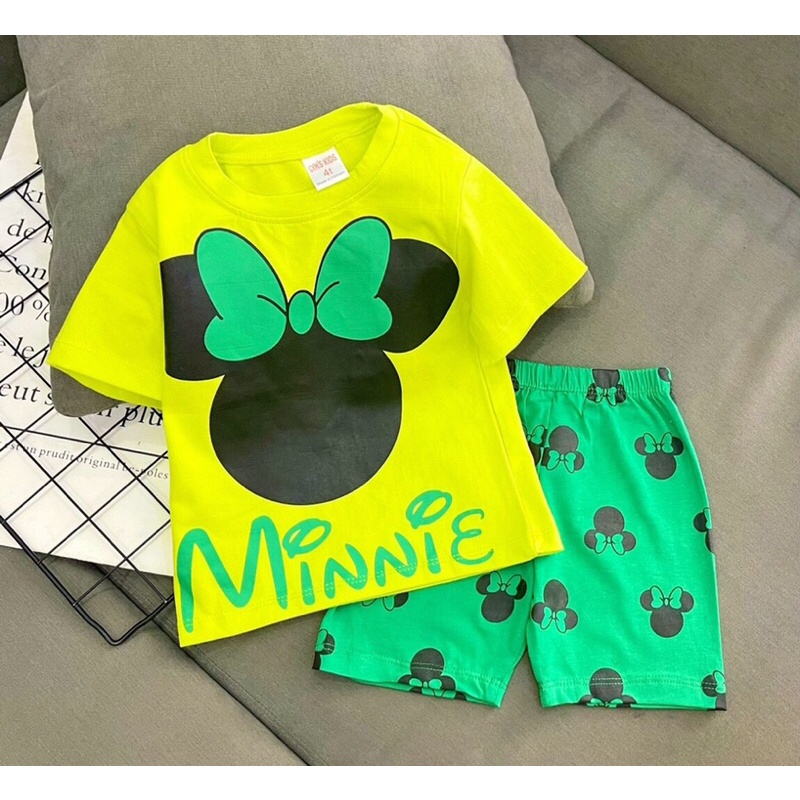 Bộ thun ngắn tay bé gái size đại