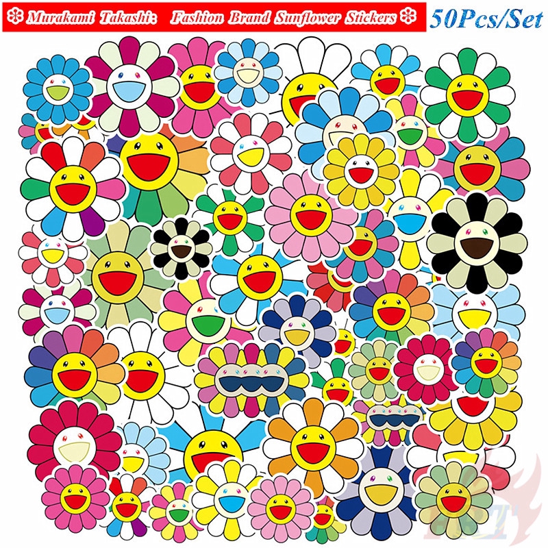❉ Murakami Takashi：Fashion Brand Sunflower - Series 02 Stickers ❉ 50Pcs/Set DIY Luggage Laptop Skateboard Decals Doodle Stickers