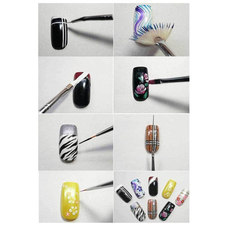 Bộ Cọ Nail Vẽ Móng 10 Cây