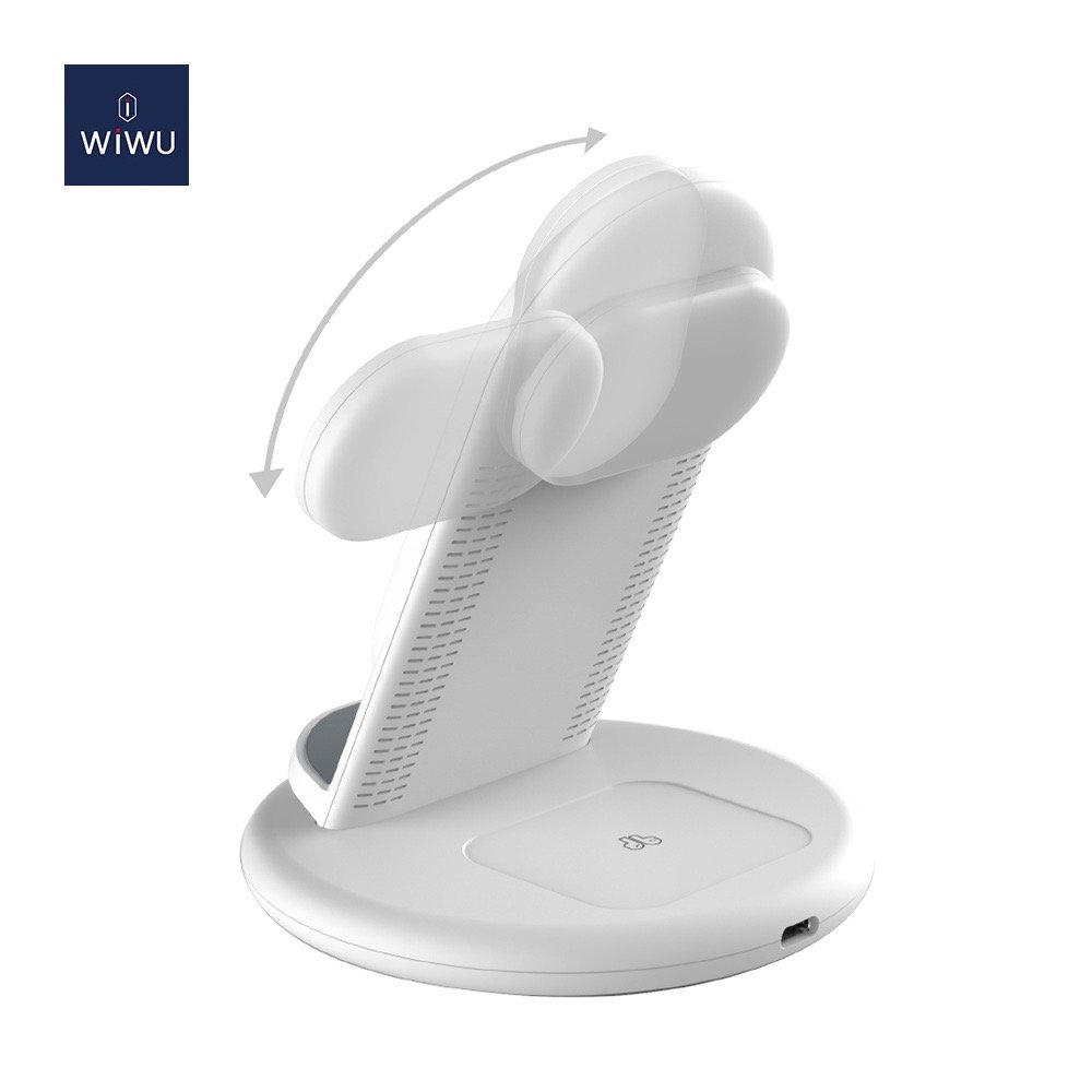 Wiwu Power Air 3in1 Wireless Charging Station Dock sạc không dây một lúc 3 thiết bị