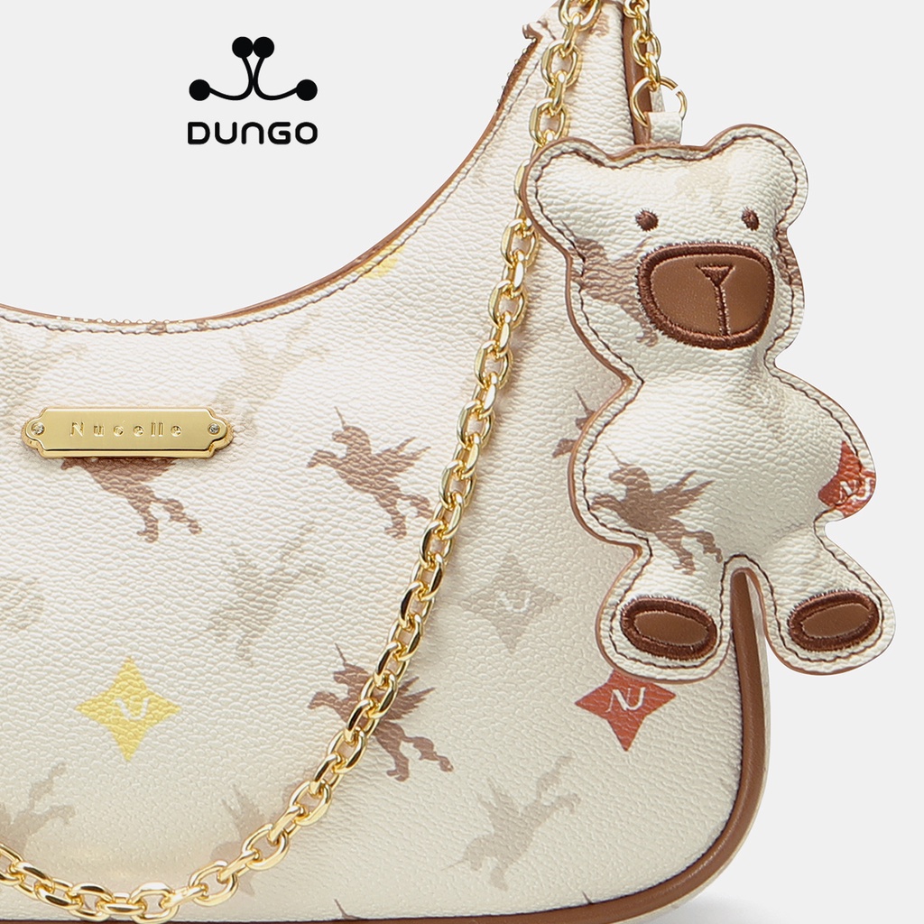 Túi Xách NUCELLE Dáng Thuyền Gấu Nâu/ Xanh NU1172052