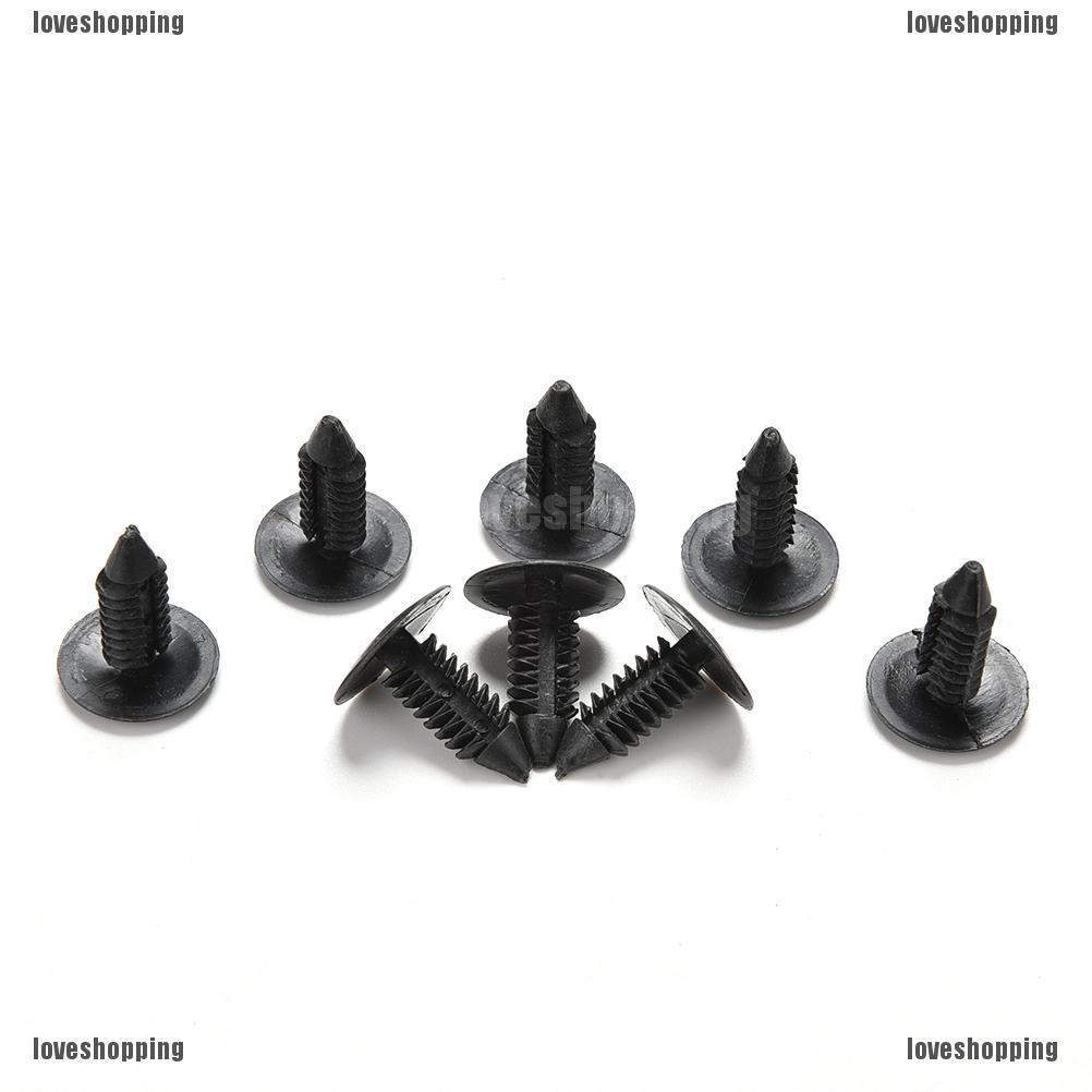 Set 100 Đinh Tán Nhựa Màu Đen 8.5mm Chuyên Dụng Cho Cửa Xe Hơi